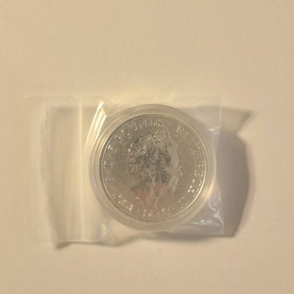 The Queen's Beasts 2019 Yale of Beaufort 2 oz Silver Bullion Coin – in capsule - Picture 3 of 3